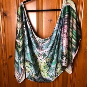 Ted Baker Green and Pink Patterned Blouse